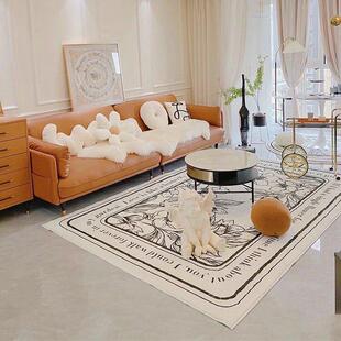 北欧现DNT代简约加厚彷绒毯客厅沙羊发咖啡桌卧边室床全地大面积