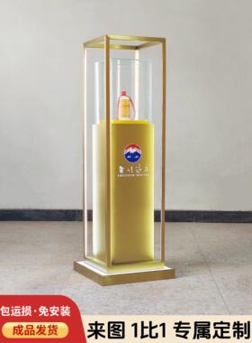 酒展示柜柜定制展示柜高档白不锈钢酒架酒水展示架IPQ亚酒克力酒