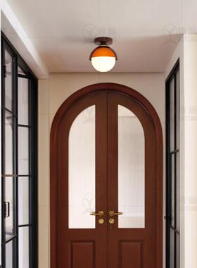 法式复古灯风玄关阳围台过QDH-2089道吸顶设计师中古走廊高级感氛