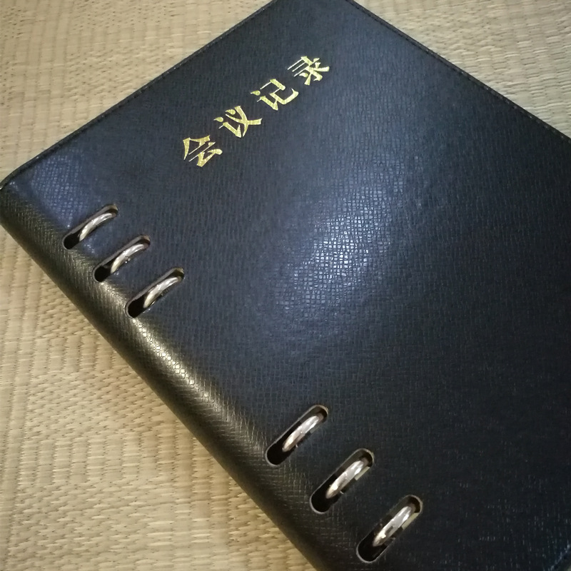 会议记录本活页本扣环笔记本子A5 B5可拆卸6/9孔内芯记事本定制