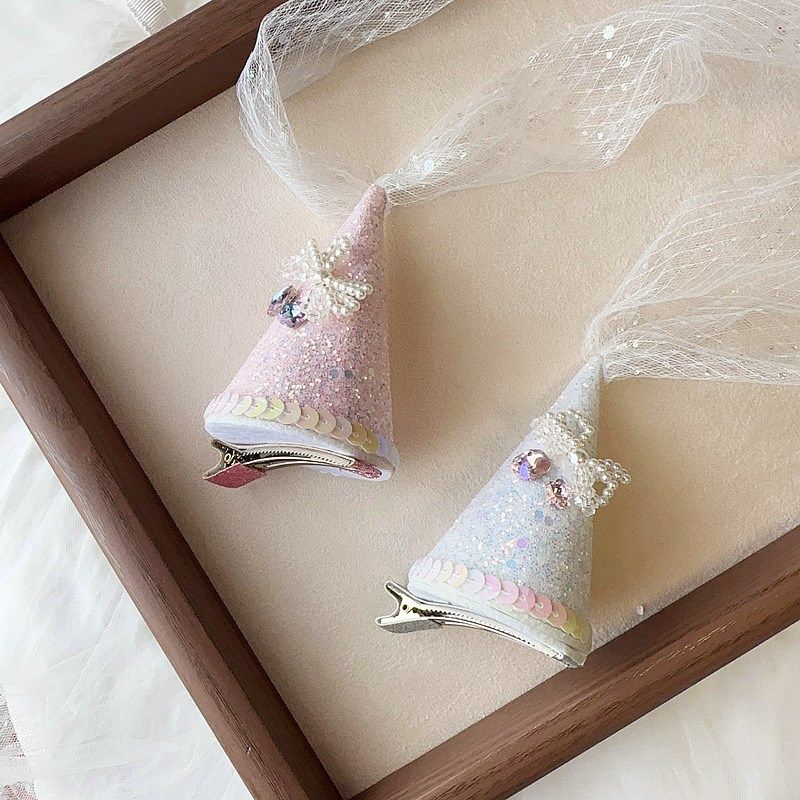 新款可爱公主风镶钻飘纱生日帽羽毛珍珠流苏压夹儿童边夹发饰头饰,童装/婴儿装/亲子装,发饰,淘宝优惠券,粉丝福利购,淘宝优惠卷