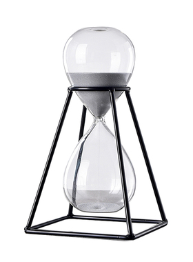 金属沙漏计时器30分钟北欧风摆件轻奢计时沙漏创意办公室客厅摆件