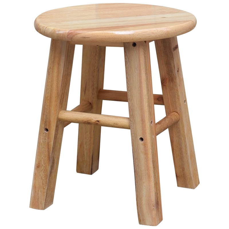 35 40 45 50cm高实木小圆凳子橡胶木凳子小板凳矮凳子高凳梯凳子