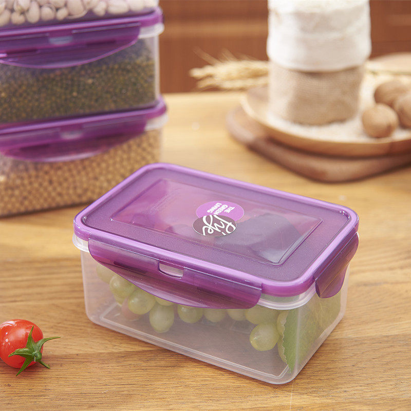 1000毫升长方形冰箱保鲜盒六件套食品收纳盒微波炉饭盒成人便当盒