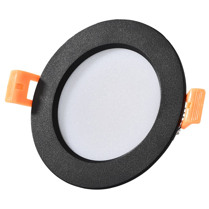 黑色led筒灯超薄天花灯家用开孔7.5 8 9公分12W三色变光孔灯洞灯