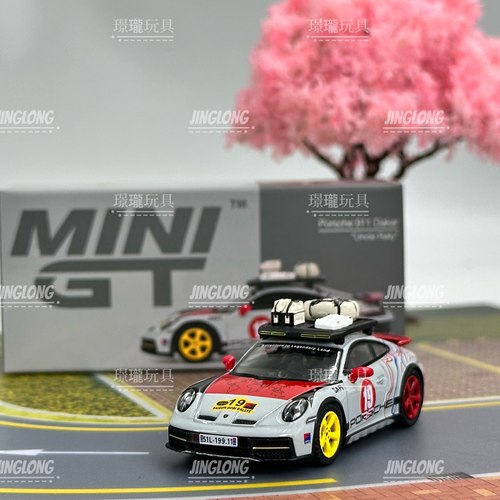 MINIGT，1068：保时捷 911 Dakar #19，合金小汽车模型摆件玩具