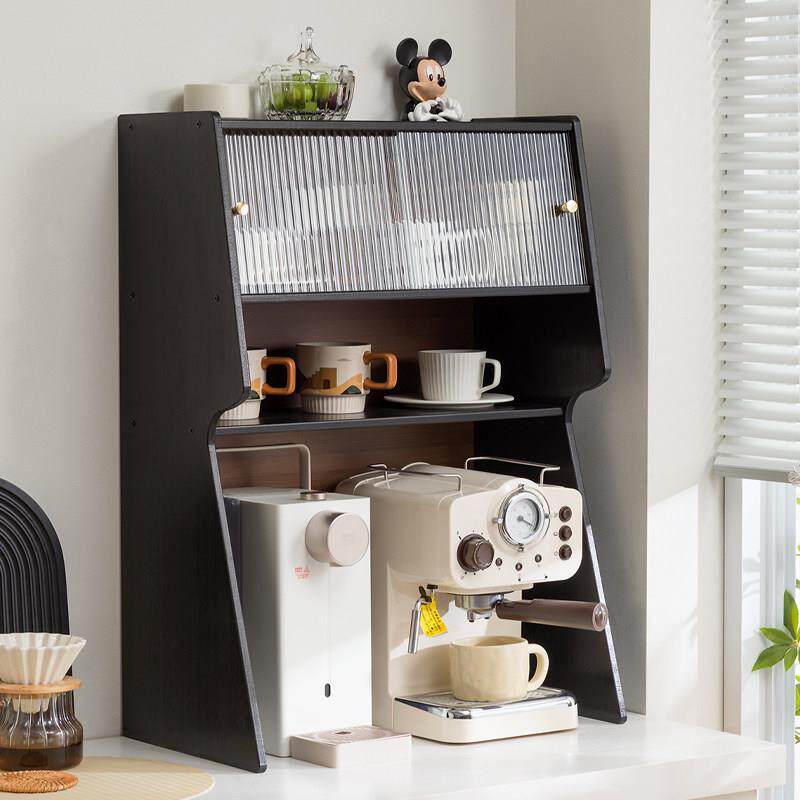 桌面餐边柜台面咖啡机热水壶置物架收纳整体橱柜茶水边柜家用茶具