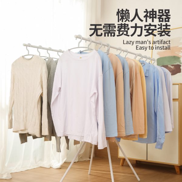 被子折叠晾衣架落地阳台晾衣杆户家用卧室考隐形晒衣架室内凉衣架