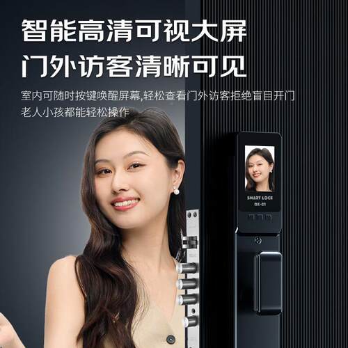 博克能门锁人脸识别自动指纹锁v6p家用密锁入全户防盗门码电子智