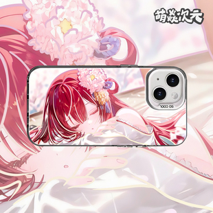 龙族绘梨衣线条反光二次元适用苹果华为荣耀VIVO小米OPPO魅族一加动漫创意高级感彩银轻磨砂全包防摔手机壳