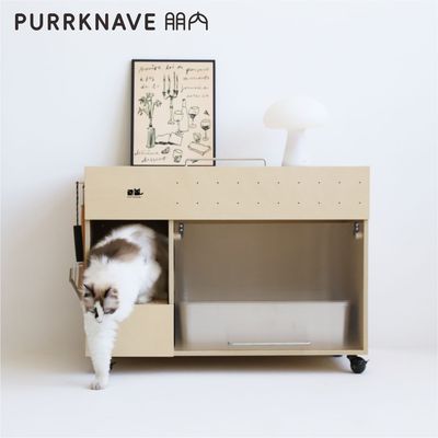 朋内猫砂柜防带砂防臭猫厕所