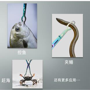 路亚钳多功能控鱼器迷你取鱼夹钓鱼钳子可携式赶海抓鳝钳鱼嘴夹子