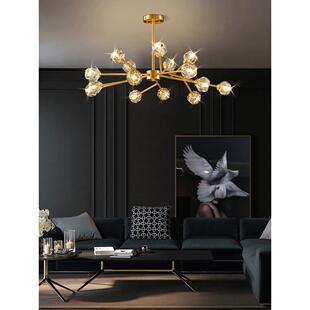 全铜光豪华魔豆水晶吊灯客厅灯现代简约中山新流行斯堪的纳维亚卧