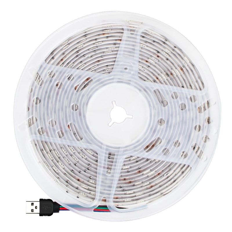 usb智能led灯带灯条5V氛围灯低压超亮宿舍自粘家用客厅电视暖白色