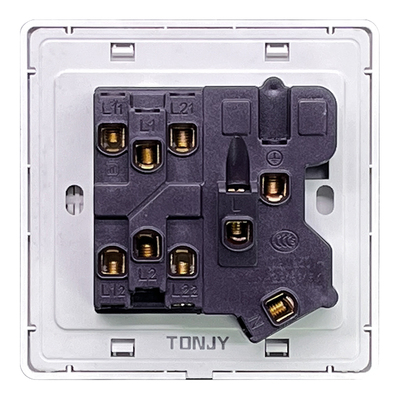 86型金色一开多控带五孔开关插座暗装一灯三控多联二三插电源面板