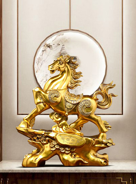 招财马摆件老板办公室客厅玄关酒柜十二生肖马装饰品开业乔迁礼品