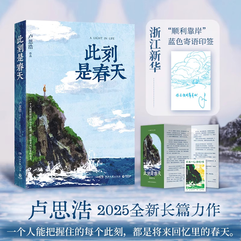 【寄语印签版】此刻是春天 卢思浩2025重磅新书沉淀四年后又一长篇力作 畅销书排行榜热售随书附赠致读者手记折页&藏书票