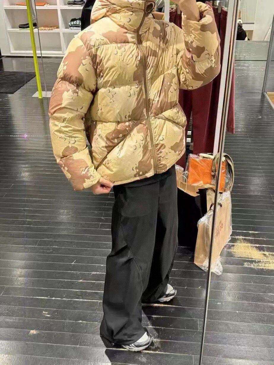 MADLAB S家美式高街迷彩羽绒服外套保暖宽松休闲男女同款面包服