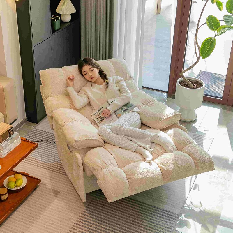 单人多功能头等沙发舱家用客厅可睡可躺电动按摩加热摇椅懒人沙发