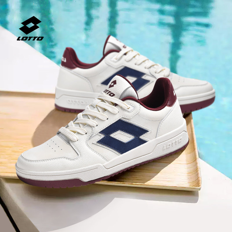 乐途男款板鞋男鞋2026春季新款皮面休闲鞋女厚底防滑低帮空军一号