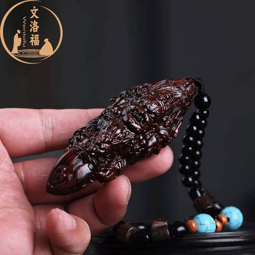 【紫檀木】金刚降魔杵手把件