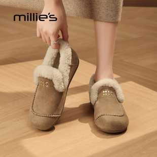 秋冬复古勃肯鞋 妙丽2025新款 女一脚蹬懒人鞋 休闲鞋 MILLIE 女鞋