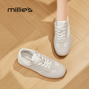 小众通勤百搭休闲板鞋 妙丽2025新款 复古舒适德训鞋 夏季 MILLIE