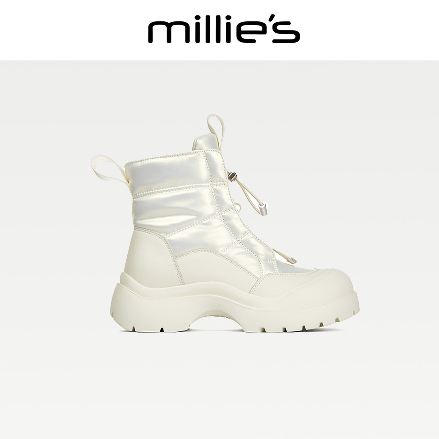MILLIE'S/妙丽真皮厚底马丁靴