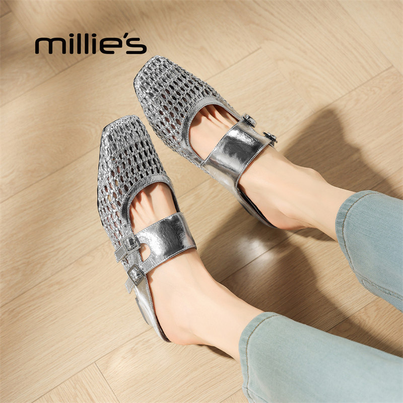 MILLIE'S/妙丽镂空编织凉鞋