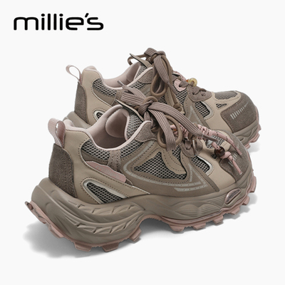 MILLIE'S/妙丽厚底增高老爹鞋