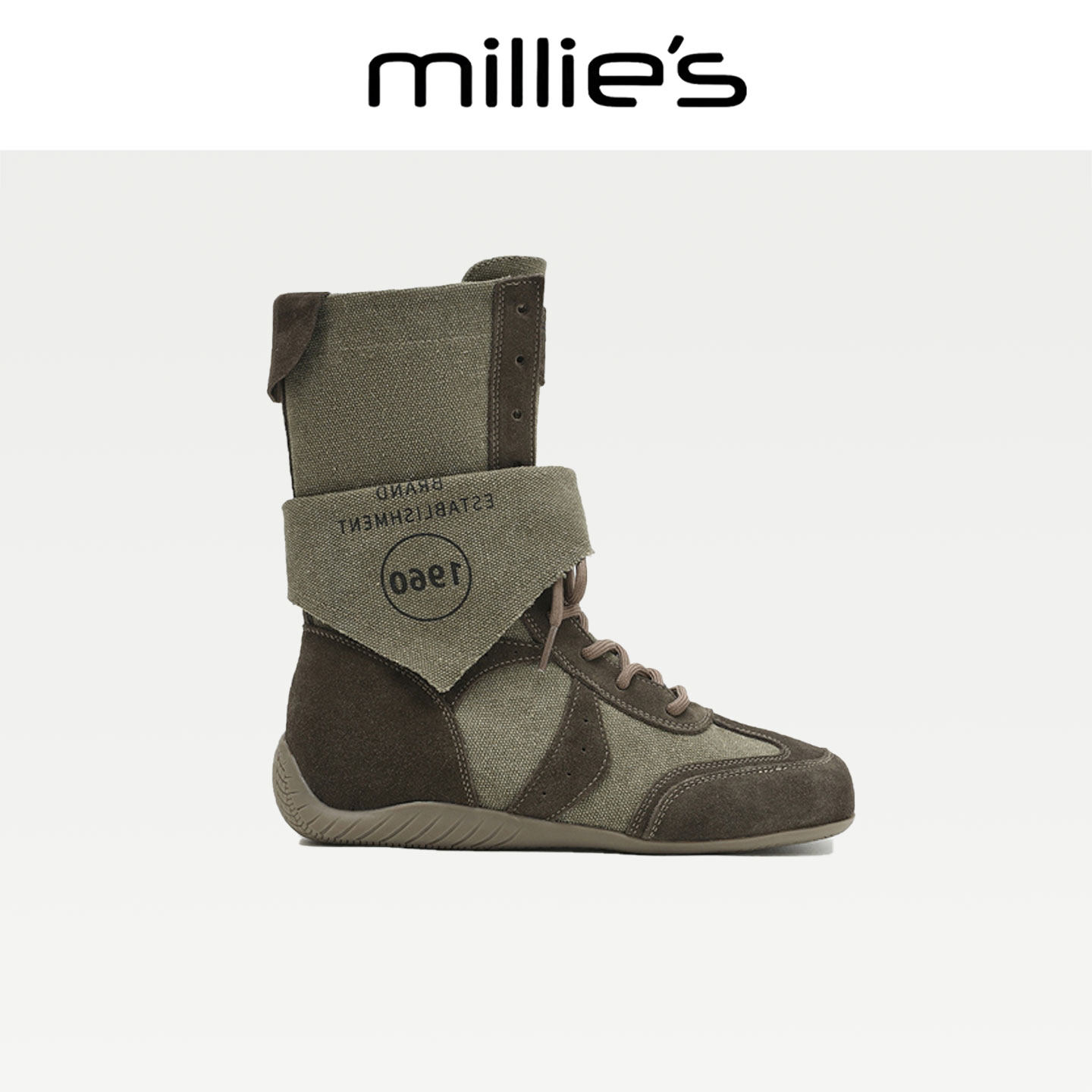 MILLIE'S/妙丽女款2026新款秋季厚底增高马丁靴女显瘦气质牛仔CZ