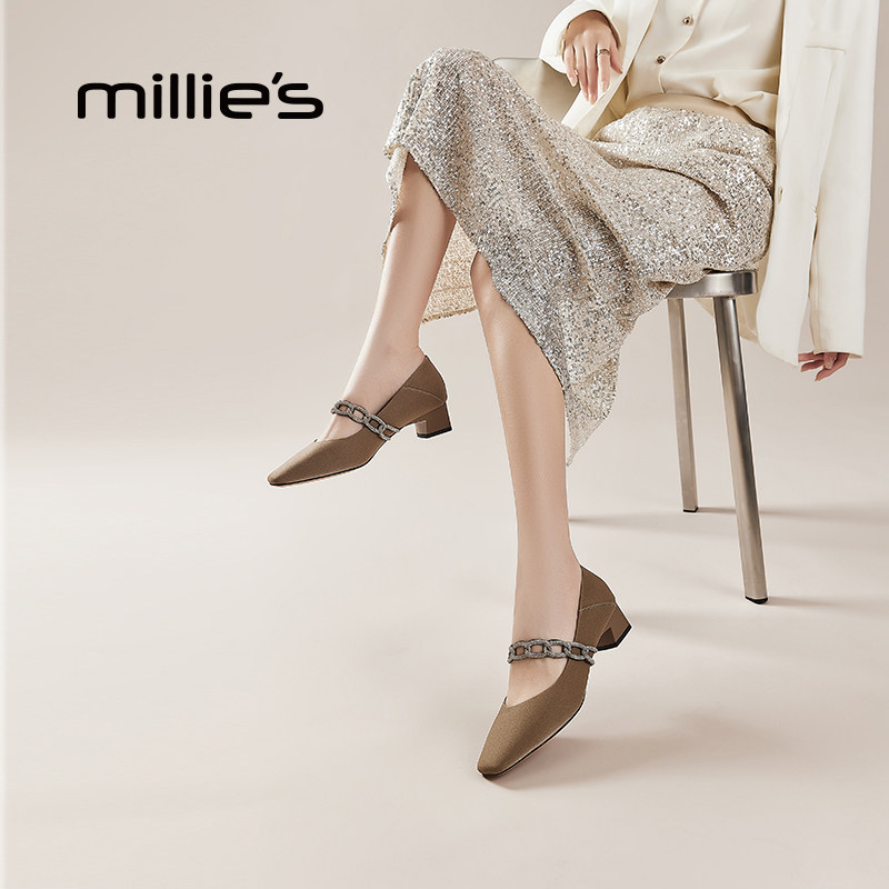 MILLIE'S/妙丽真皮玛丽珍鞋