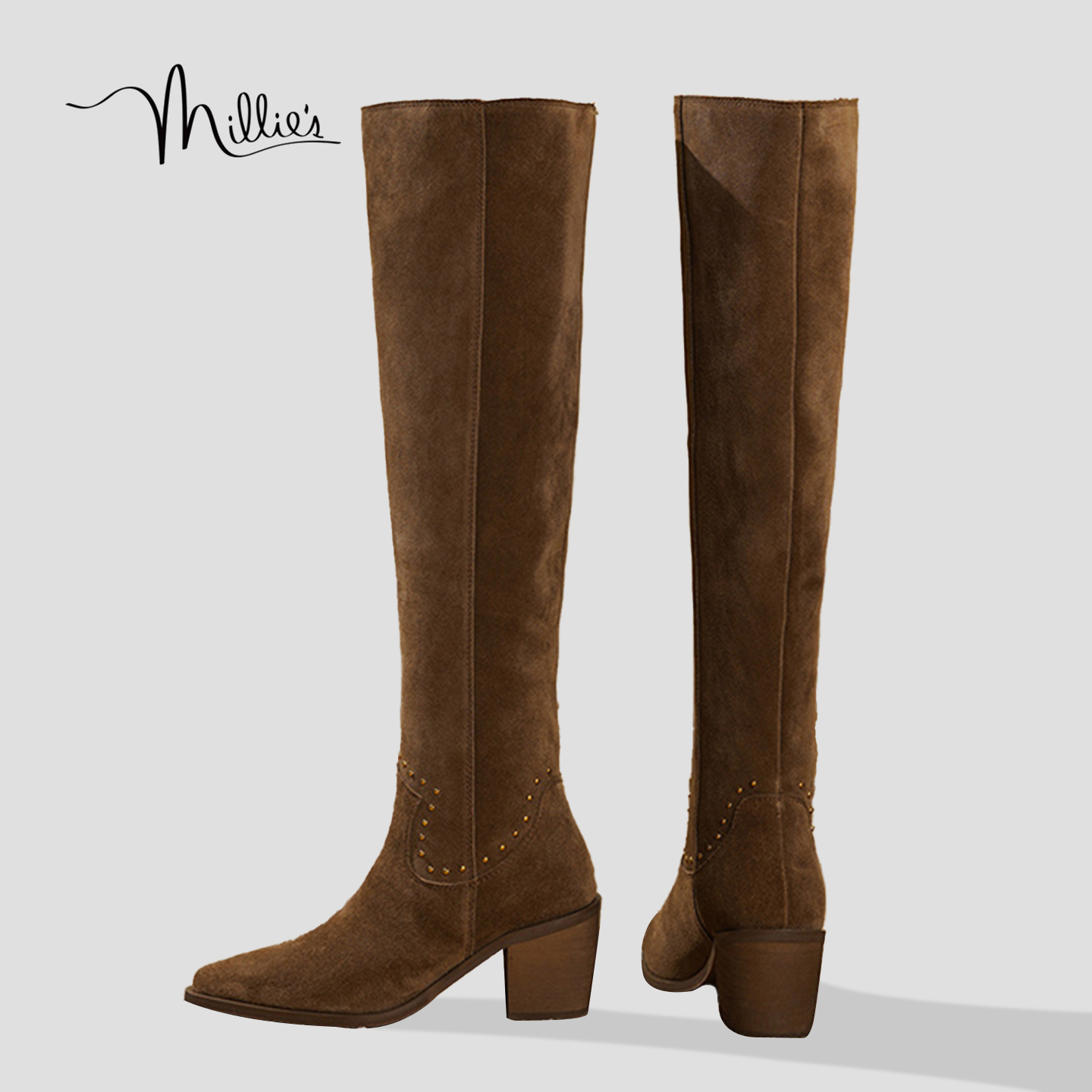 MILLIE'S/妙丽长筒高跟鞋时装靴