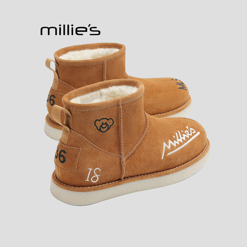 妙丽冬季加绒女雪地靴巨好看