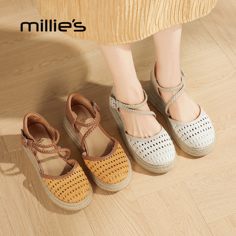 MILLIE'S/妙丽镂空编织凉鞋