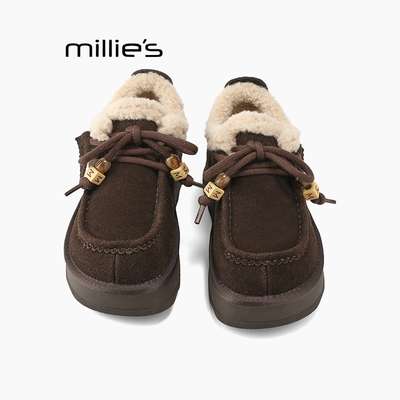 妙丽厚底内增高雪地靴巨好看