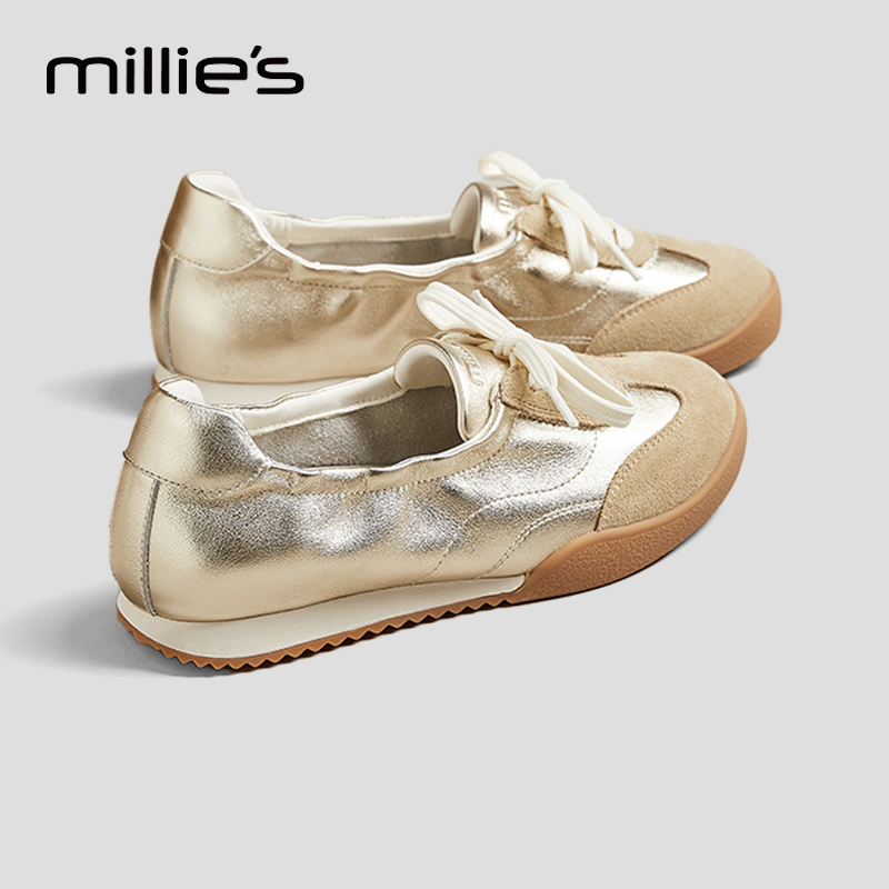 MILLIE'S/妙丽厚底增高小皮鞋