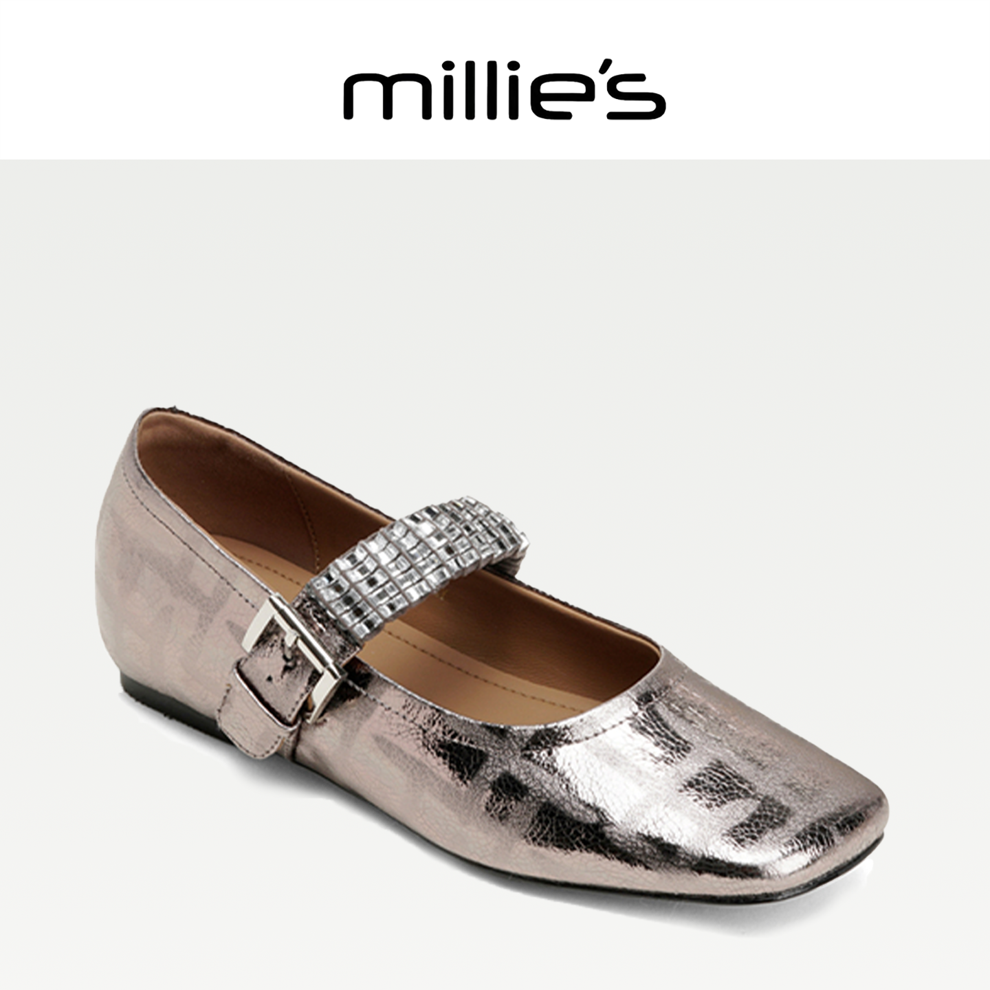 MILLIE'S/妙丽真皮复古小皮鞋女