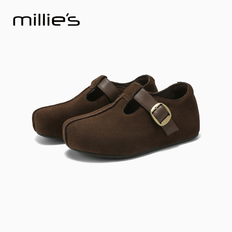 MILLIE'S/妙丽全包一脚蹬平底鞋