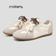 平底系带休闲鞋 MILLIE 女2026春季 新款 妙丽增高拼色德训鞋