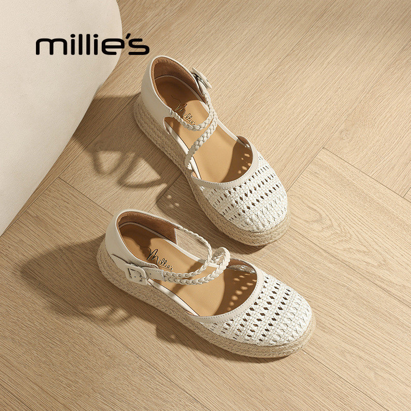 MILLIE'S/妙丽镂空编织凉鞋