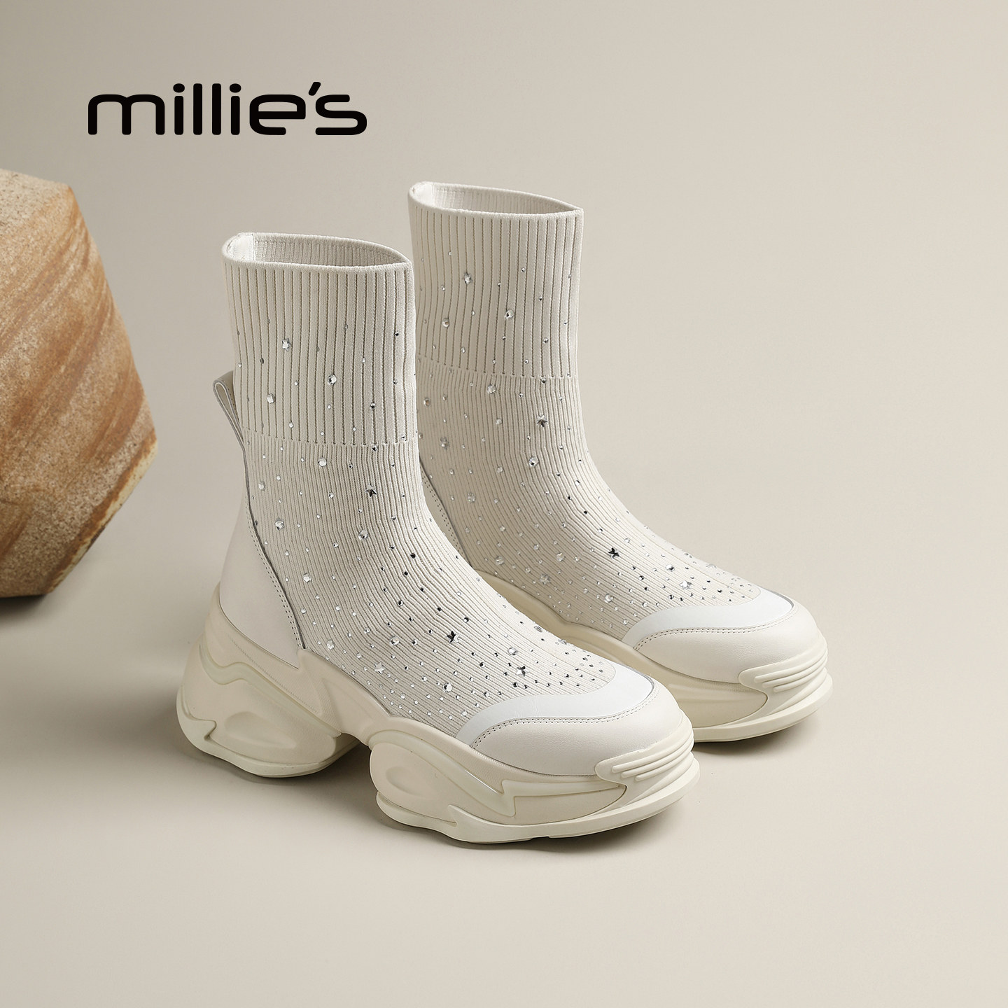 妙丽厚底内增高短靴巨好穿