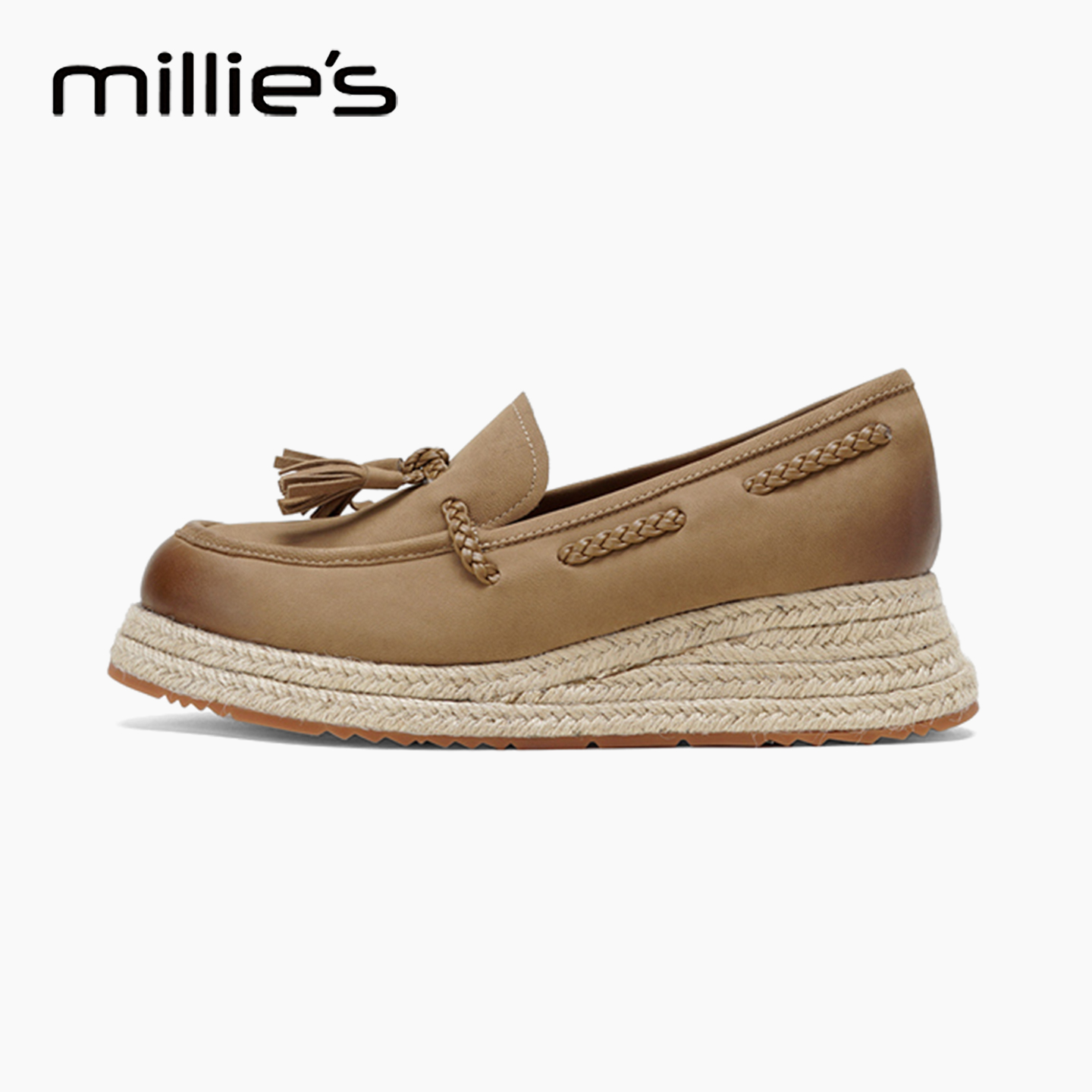 MILLIE'S/妙丽厚底增高乐福鞋
