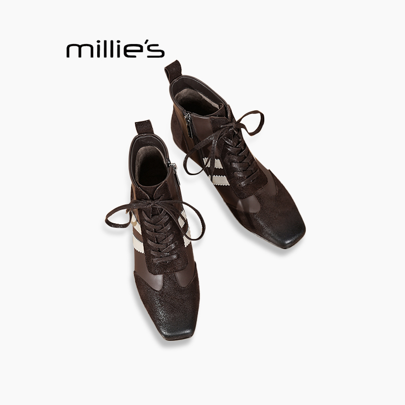 妙丽真皮复古马丁靴巨好看