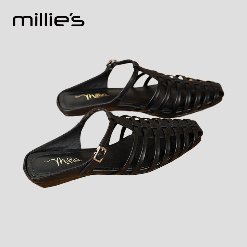 MILLIE'S/妙丽真皮凉鞋女