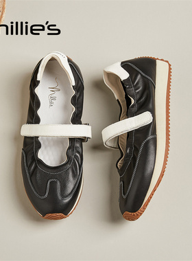 妙丽官方旗舰店2025新款芭蕾风玛丽珍鞋女蓝色德训鞋女款浅口平底