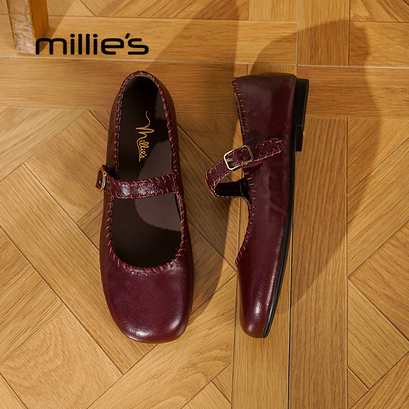 MILLIE'S/妙丽真皮单鞋