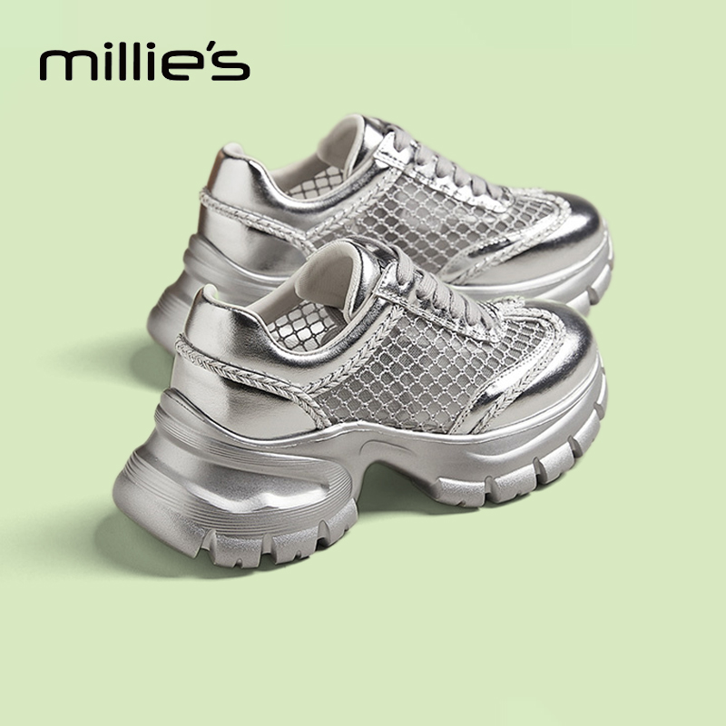 MILLIE'S/妙丽厚底增高穆勒鞋