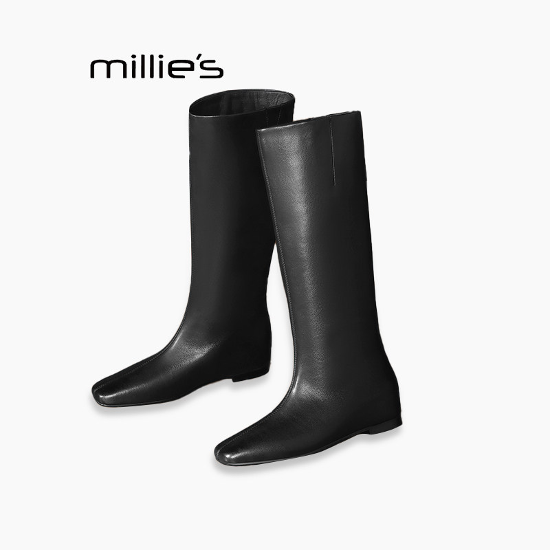 MILLIE'S/妙丽骑士靴黑色巨好看