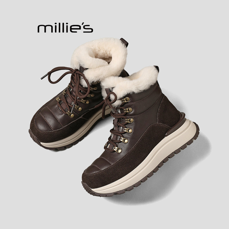 妙丽真皮休闲老爹鞋巨好看